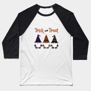 Trick or Treat Halloween Gnomes Baseball T-Shirt